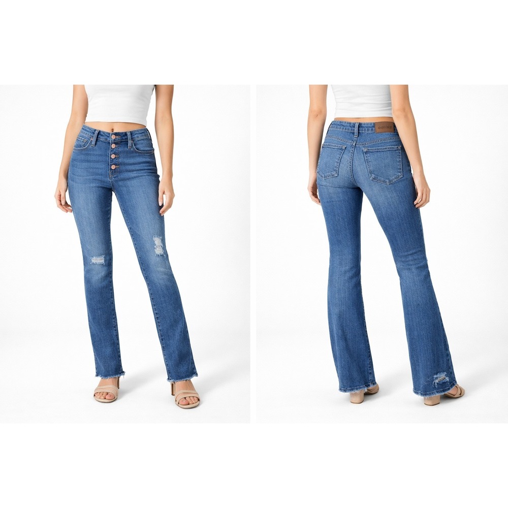 Jcrew Mercantile Highest Rise Skinny Distressed Button Fly Jeans size 26   L1658